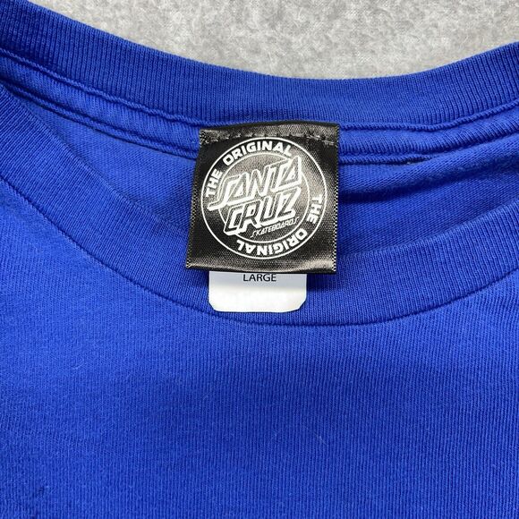 Santa Cruz T-Shirt Men’s Large Blue Ombre Front Back Graphic Skatewear - Picture 3 of 14